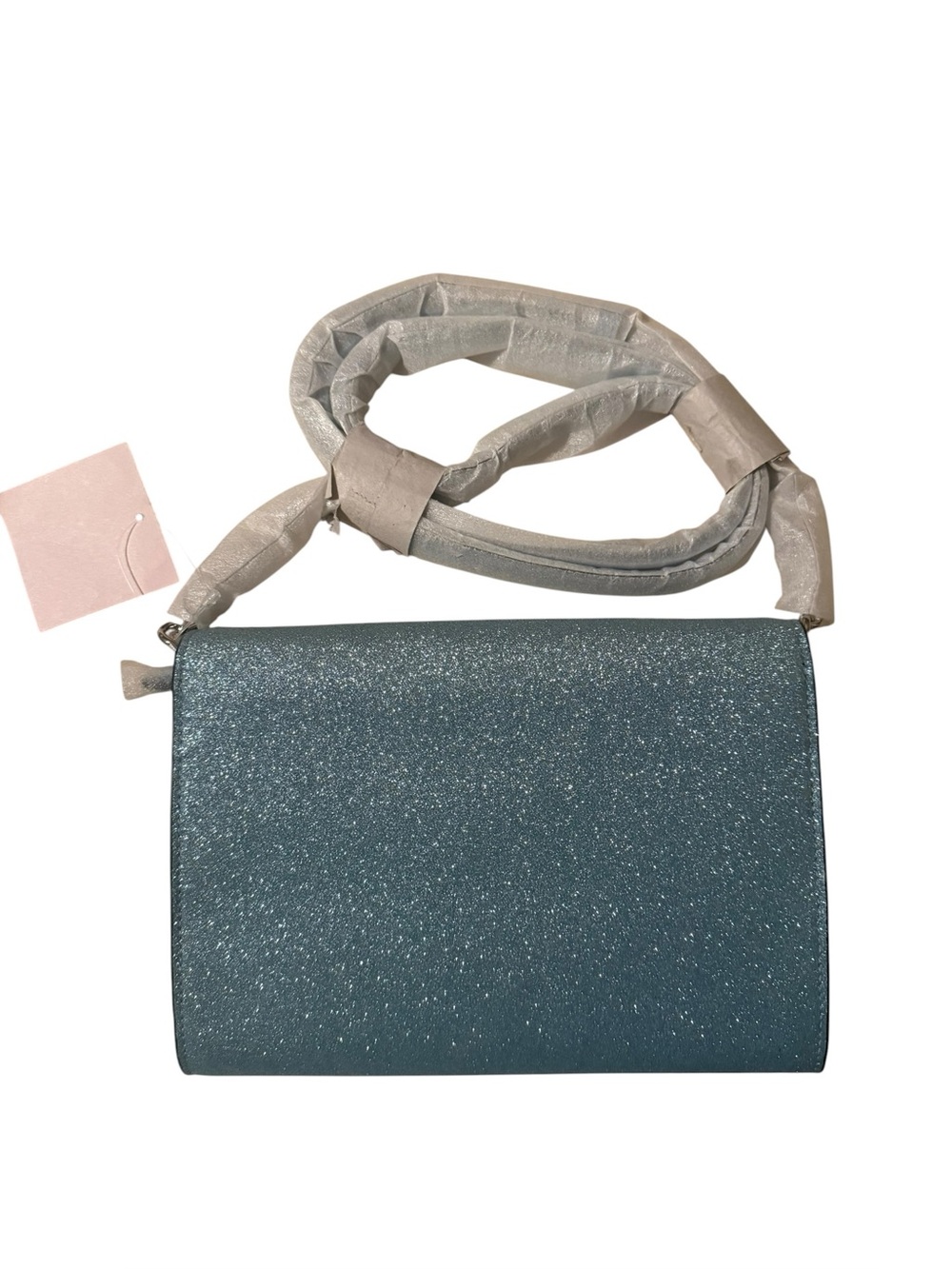 Kate Spade Tinsel Flap Crossbody Bag in Frosty Sky Blue - Picture 3 of 5